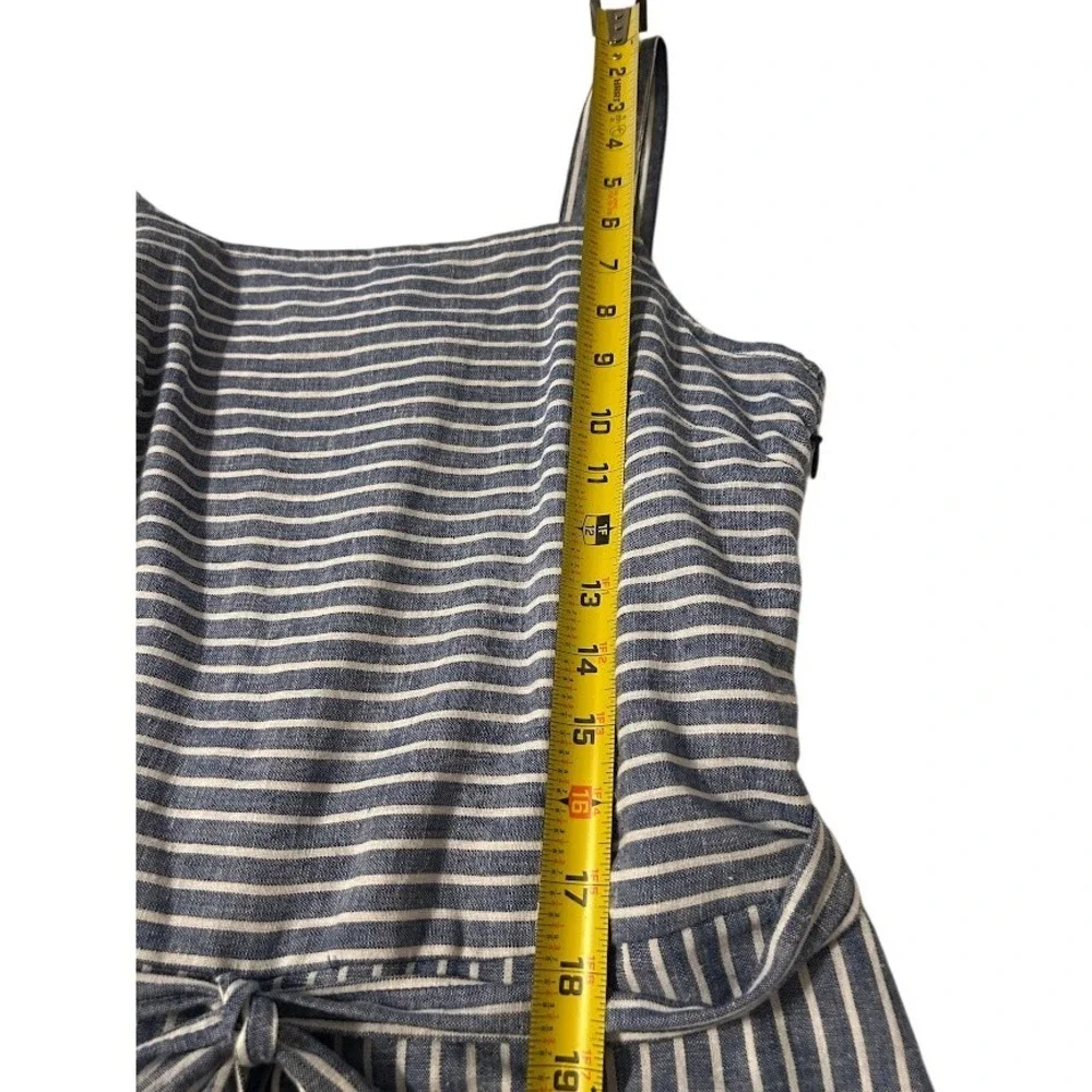 beachlunchlounge Collection Blue White Striped Wide Leg Jumpsuit Women's‎ XS